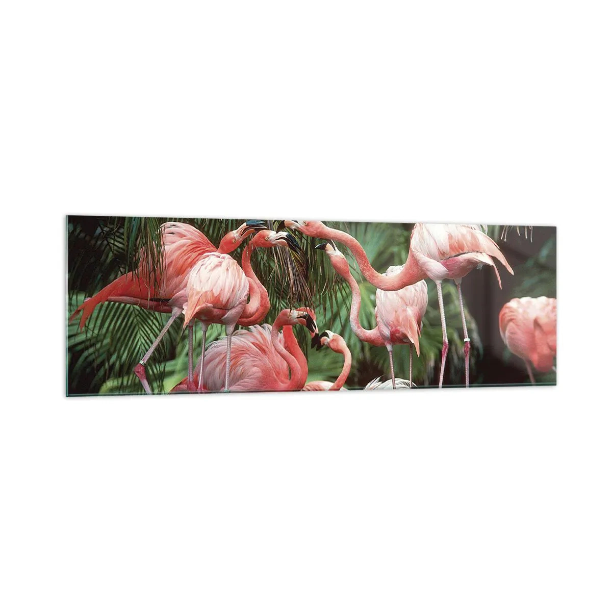 Glastavla - Bild på glas - Eftermiddags skvaller - 160x50 cm
