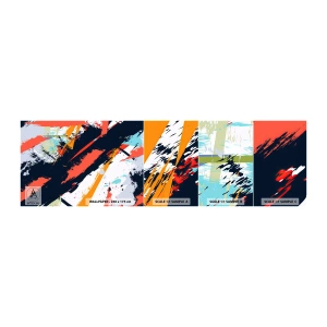 Fototapet Prov Standard Eco - Dynamisk komposition - Abstraktion, Graffiti, Bit - 100x30 cm
