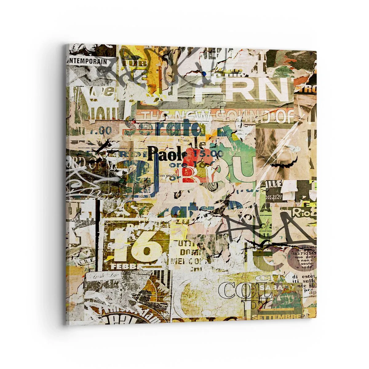 Canvastavla - Bild på duk - Oj, det händer saker och ting - 70x70 cm