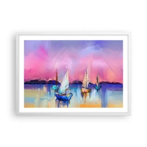 Affisch i vit ram - Riktning: öppet vatten - 70x50 cm