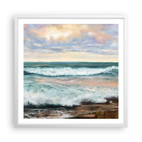 Affisch i vit ram - Här kan du släta ut din själ - 60x60 cm