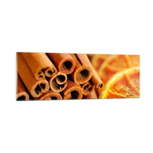 Glastavla - Bild på glas - Känner du deras arom? - 90x30 cm