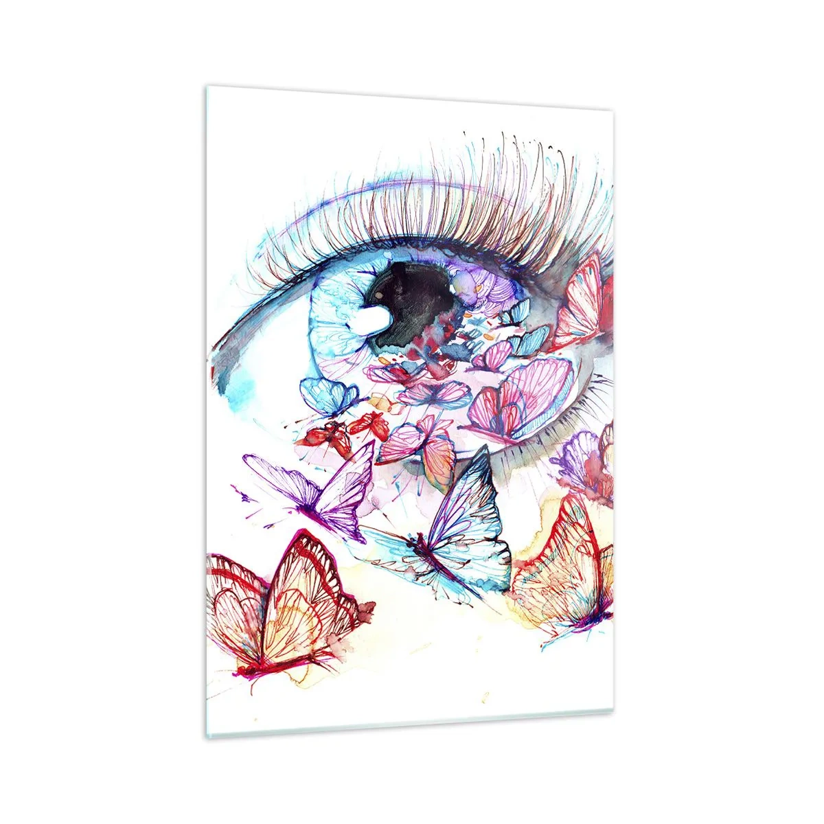 Glastavla - Bild på glas - Ögonens sagolika charm - 50x70 cm