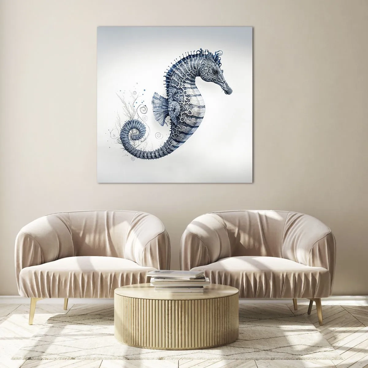 Glastavla - Bild på glas - Ett subtilt skämt från naturen - 70x70 cm