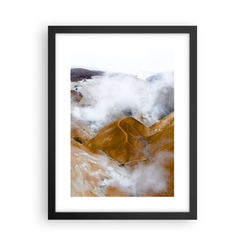 Affisch i svart ram - Islands råa skönhet - 30x40 cm