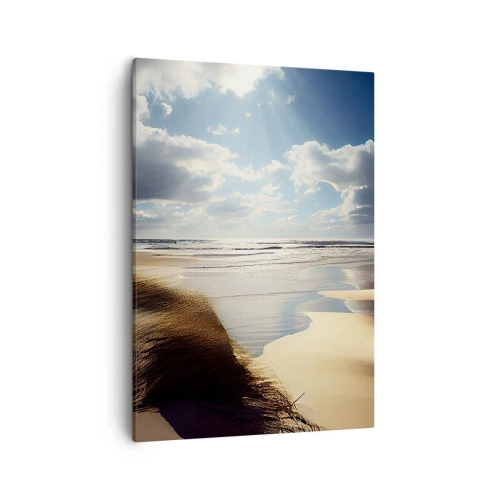 Canvastavla - Bild på duk - Strand, vild strand - 50x70 cm