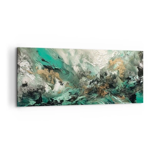 Canvastavla - Bild på duk - Smaragdsvart bränna - 100x40 cm