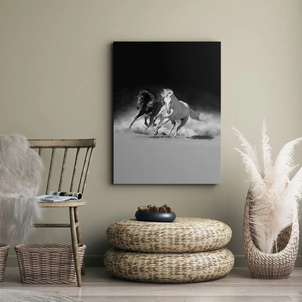 Canvastavla - Bild på duk - Frihetens galopp - 50x70 cm
