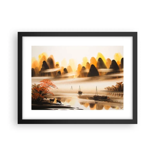 Affisch i svart ram - Längre bort än Fjärran Östern - 40x30 cm