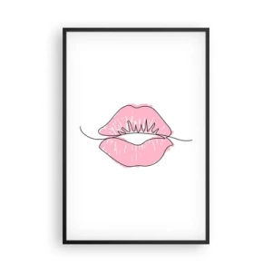 Affisch i svart ram - Redo att kyssas? - 61x91 cm