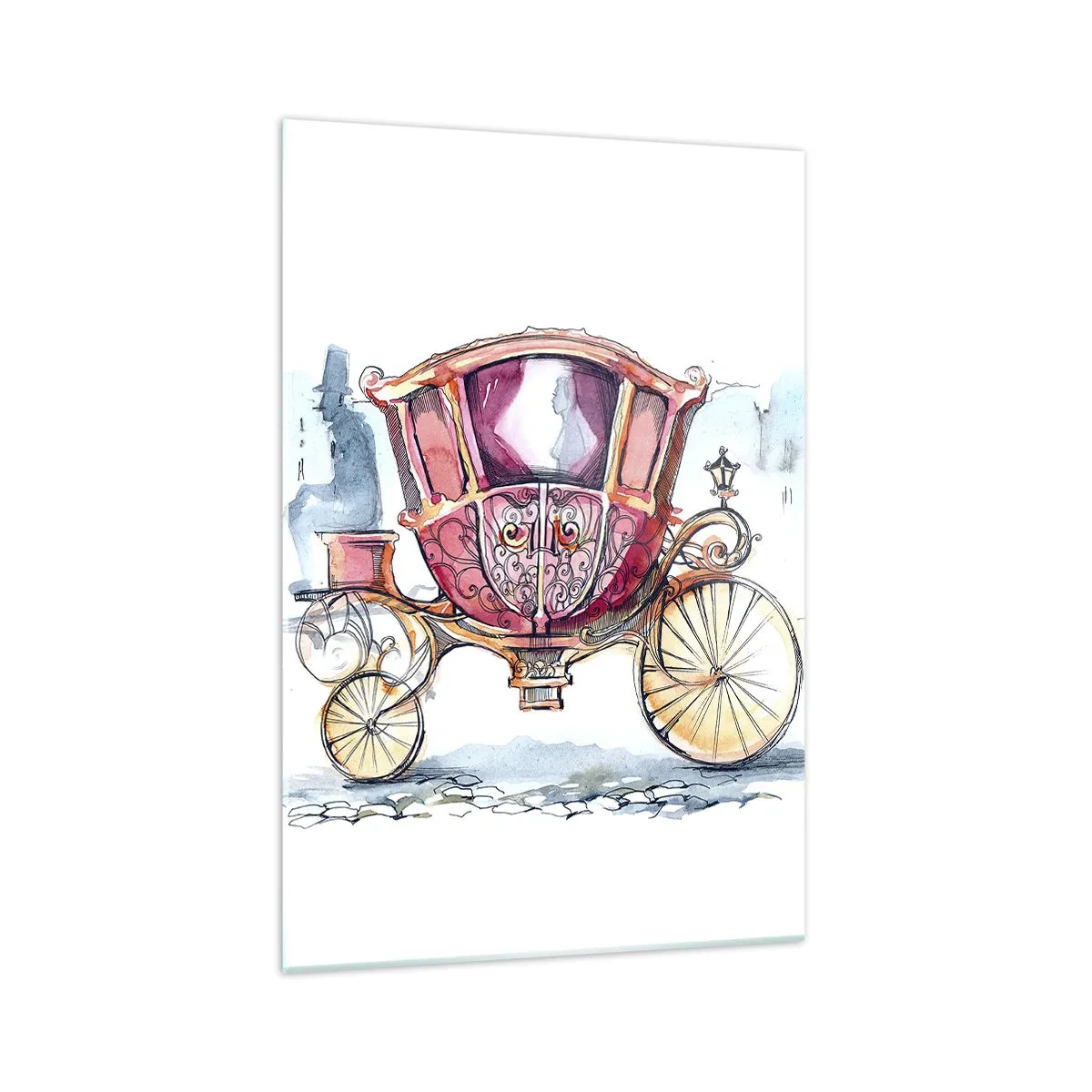 Glastavla - Bild på glas - Bröllop eller bal? - 70x100 cm