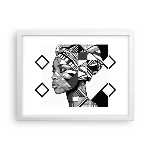 Affisch i vit ram - Etniskt porträtt - 40x30 cm