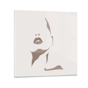 Glastavla - Bild på glas - Skapad av ljus och skugga - 50x50 cm