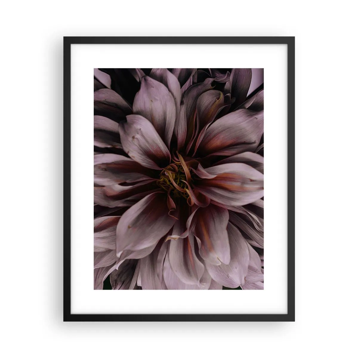 Affisch i svart ram - Blommigt hjärta - 40x50 cm