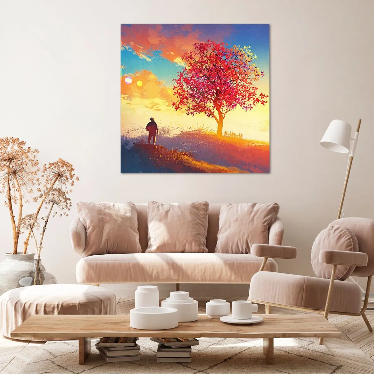 Canvastavla - Bild på duk - Pilgrim i målet - 40x40 cm