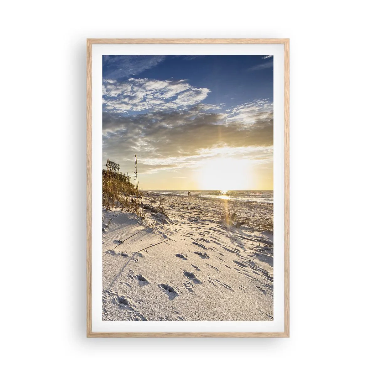 Affisch i ram av ljusek - Inbjudan till promenad - 61x91 cm