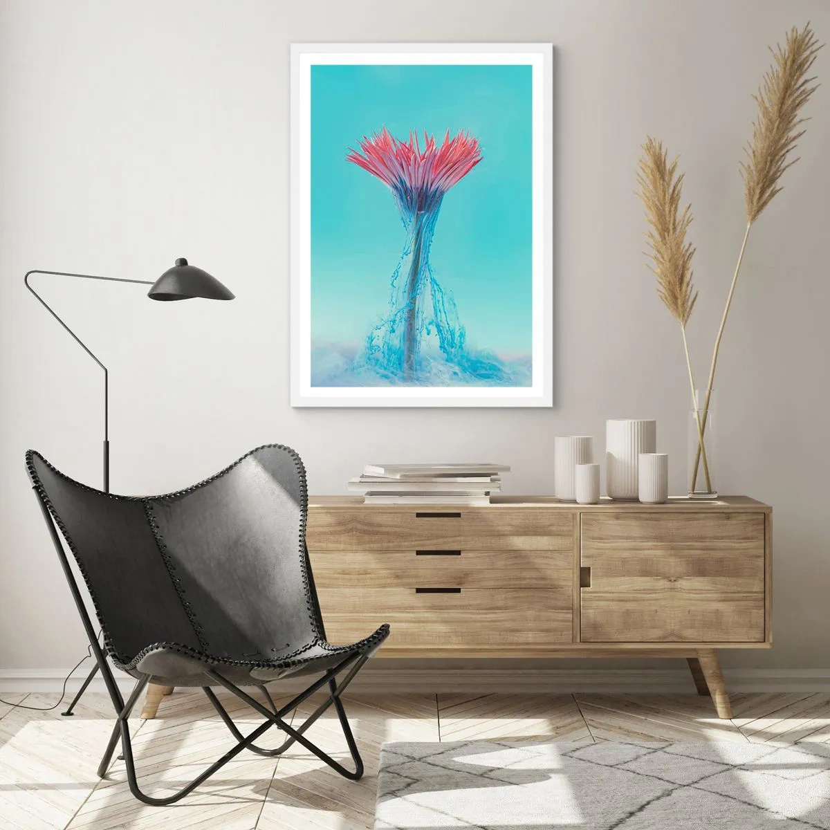 Affisch i vit ram - I upplivande famn - 61x91 cm