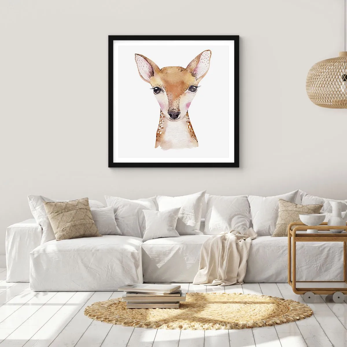 Affisch i svart ram - Oskuldens natur - 40x40 cm