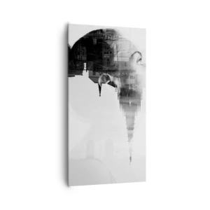 Canvastavla - Bild på duk - På rutans båda sidor - 65x120 cm