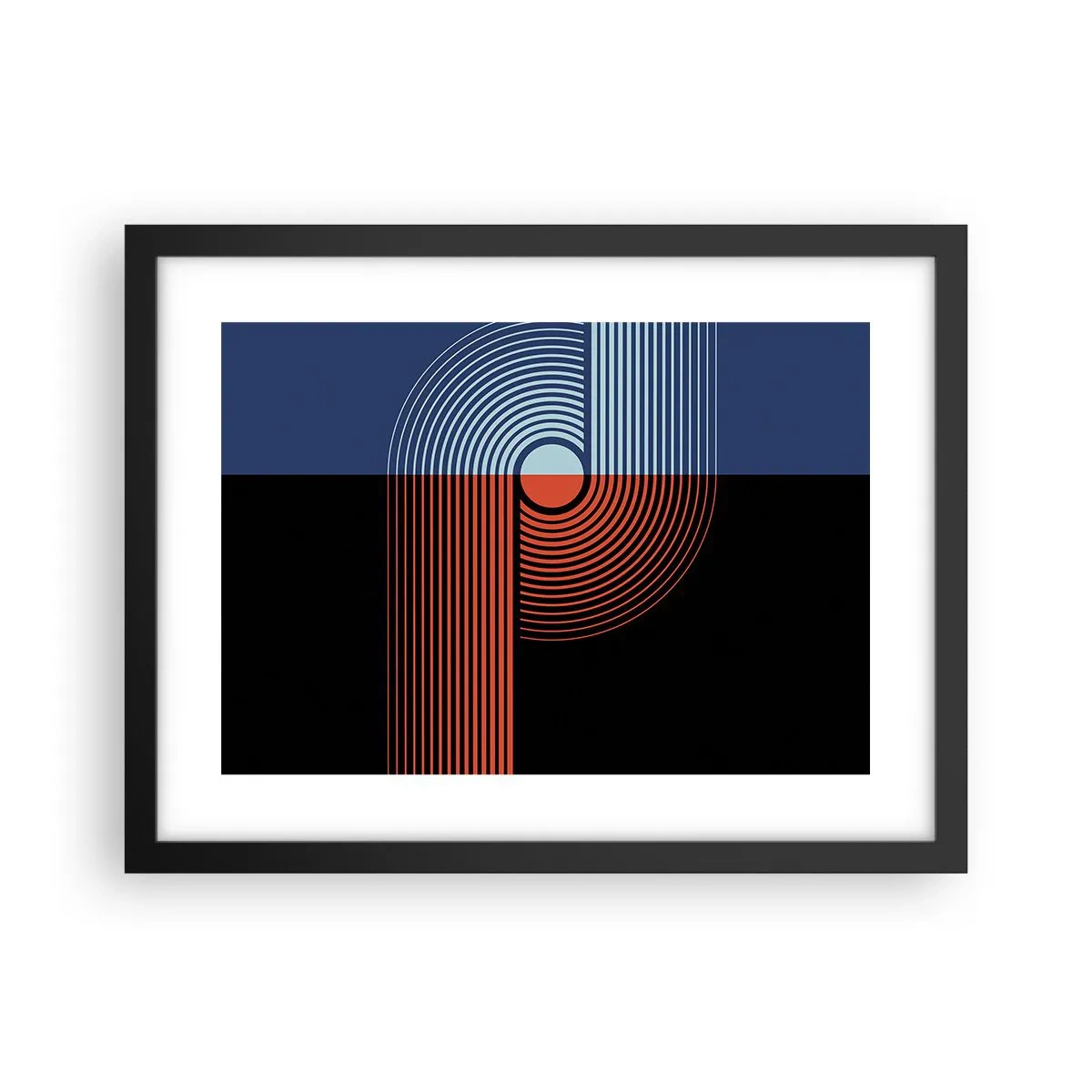 Affisch i svart ram - I en geometrisk kläm - 40x30 cm