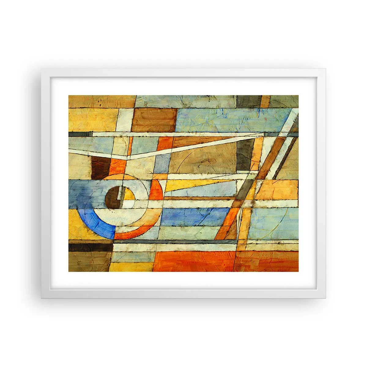 Affisch i vit ram - Kubismen på bygget - 50x40 cm