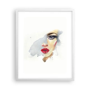 Affisch i vit ram - Reflektion i vattendroppe - 40x50 cm