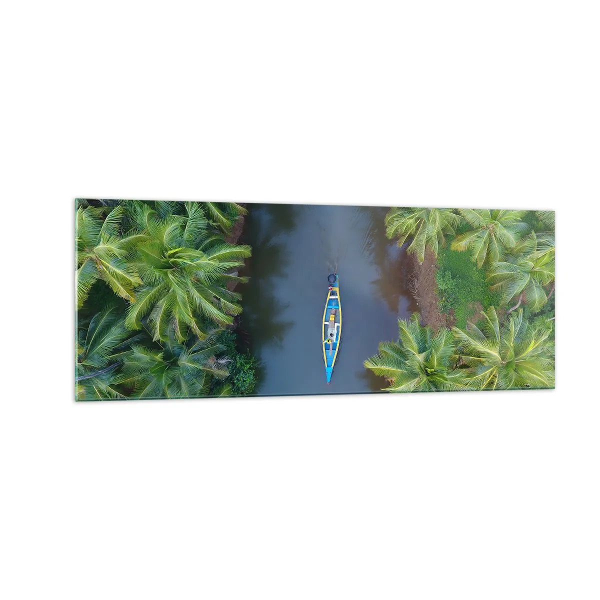 Glastavla - Bild på glas - På en tropisk stig - 140x50 cm