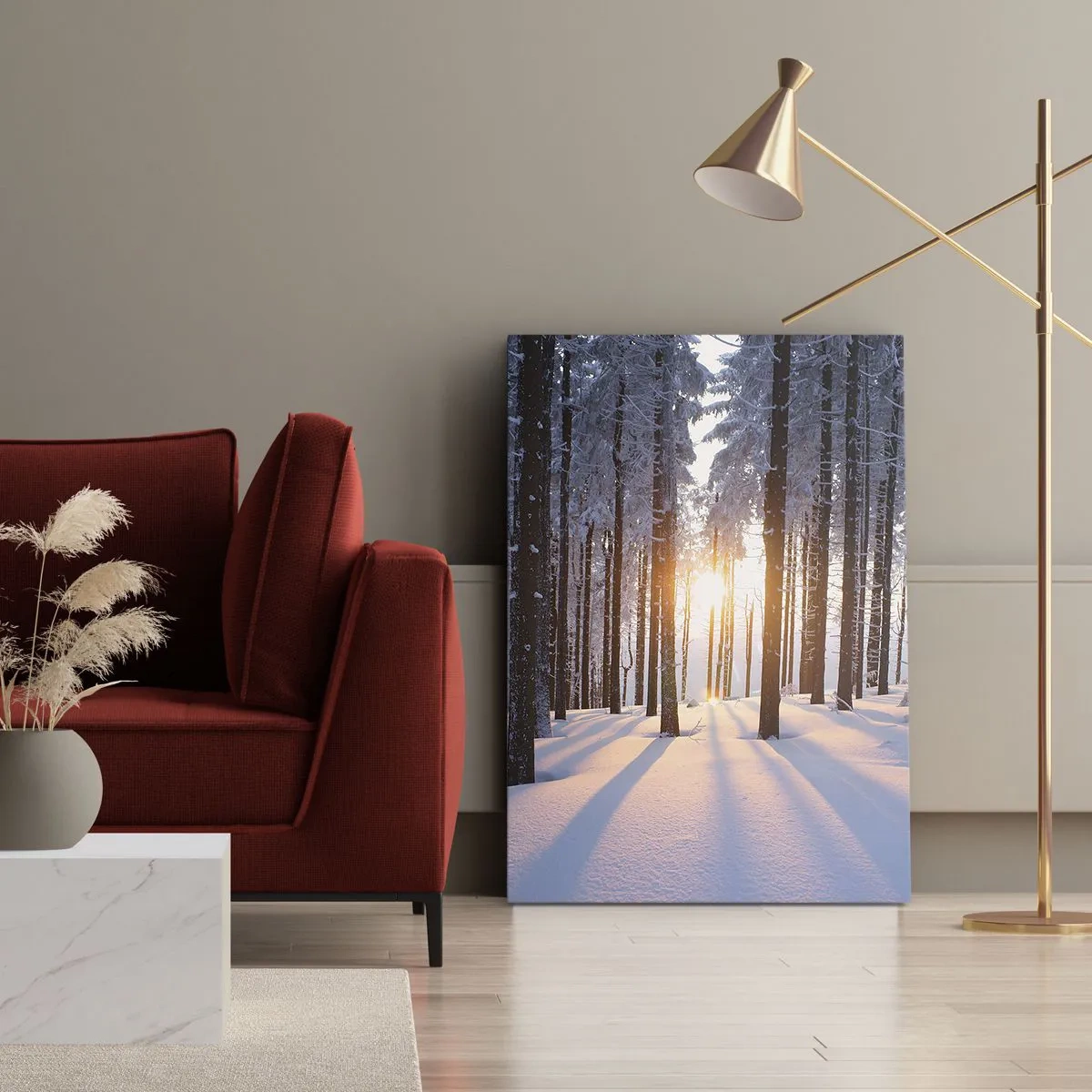 Canvastavla - Bild på duk - Tydligt svart på vitt - 50x70 cm