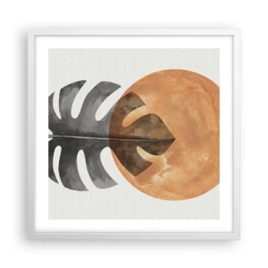 Affisch i vit ram - Alltid solen - 50x50 cm