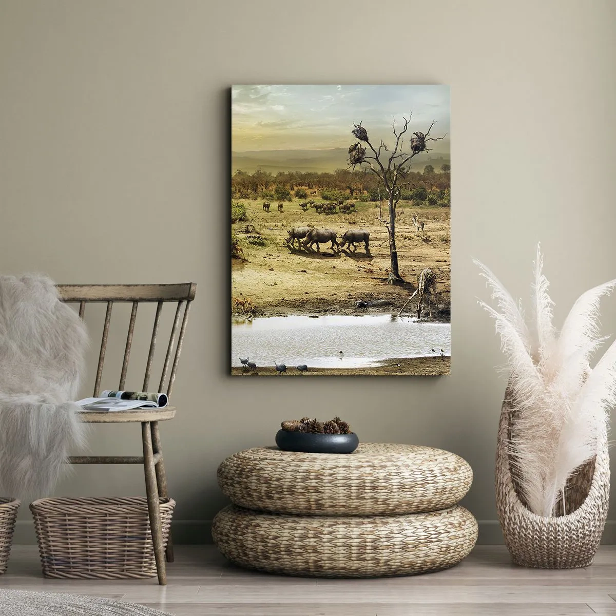 Canvastavla - Bild på duk - "Det mynnade en flod från Eden…" - 50x70 cm