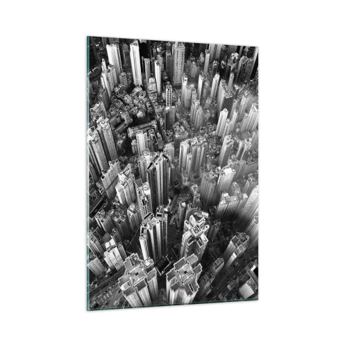 Glastavla - Bild på glas - Hela tiden högre och högre - 50x70 cm