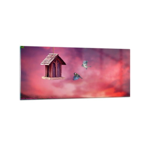 Glastavla - Bild på glas - Inbjudan till middag - 120x50 cm