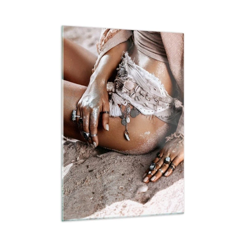 Glastavla - Bild på glas - Utkastad av vågorna? - 50x70 cm