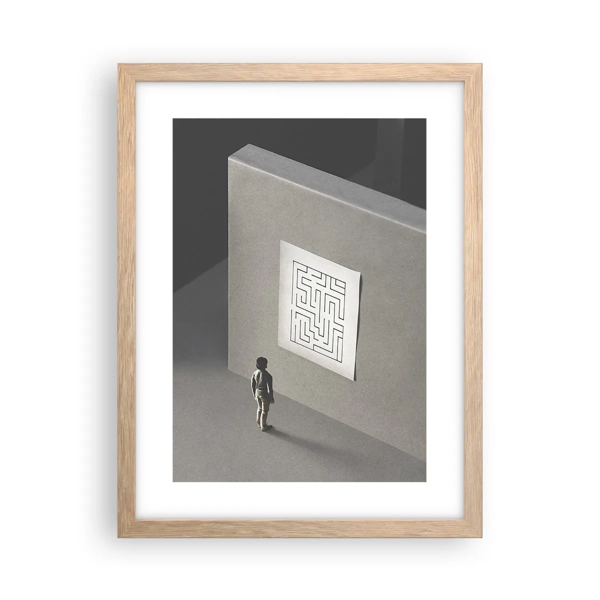 Affisch i ram av ljusek - Men var är jag? - 30x40 cm