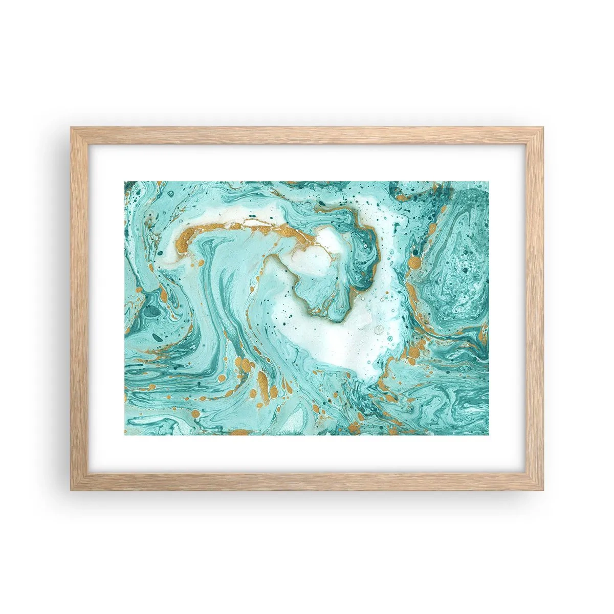 Affisch i ram av ljusek - Under stora vågen från Edo-tiden - 40x30 cm