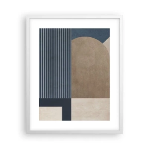 Affisch i vit ram - Komposition av enkelhet och rundhet - 40x50 cm