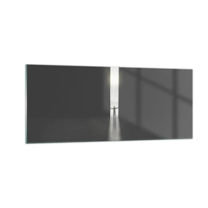 Glastavla - Bild på glas - Ett steg mot den ljusa framtiden - 100x40 cm