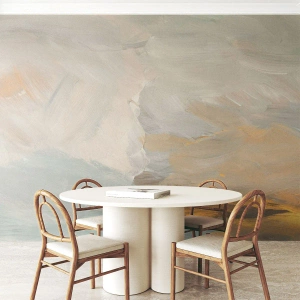 Fototapet Premium Sand - Abstraktion - ett land av mildhet - Bit, Ljus, Minimalistisk - 100x70 cm