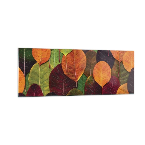 Glastavla - Bild på glas - Höstmosaik - 140x50 cm