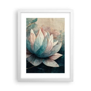 Affisch i vit ram - Stjärnor i en sjö - 30x40 cm