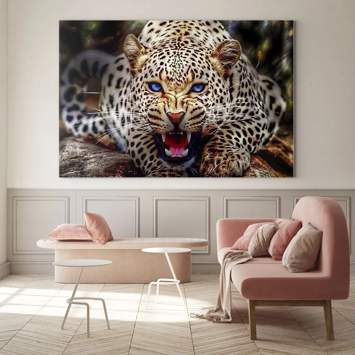 Glastavla - Bild på glas - Ilska är dålig för skönheten - 120x80 cm