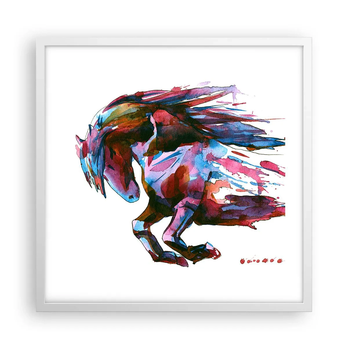 Affisch i vit ram - I extas - 50x50 cm