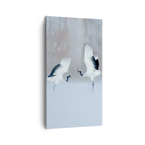 Canvastavla - Bild på duk - Dansen i dimman - 45x80 cm