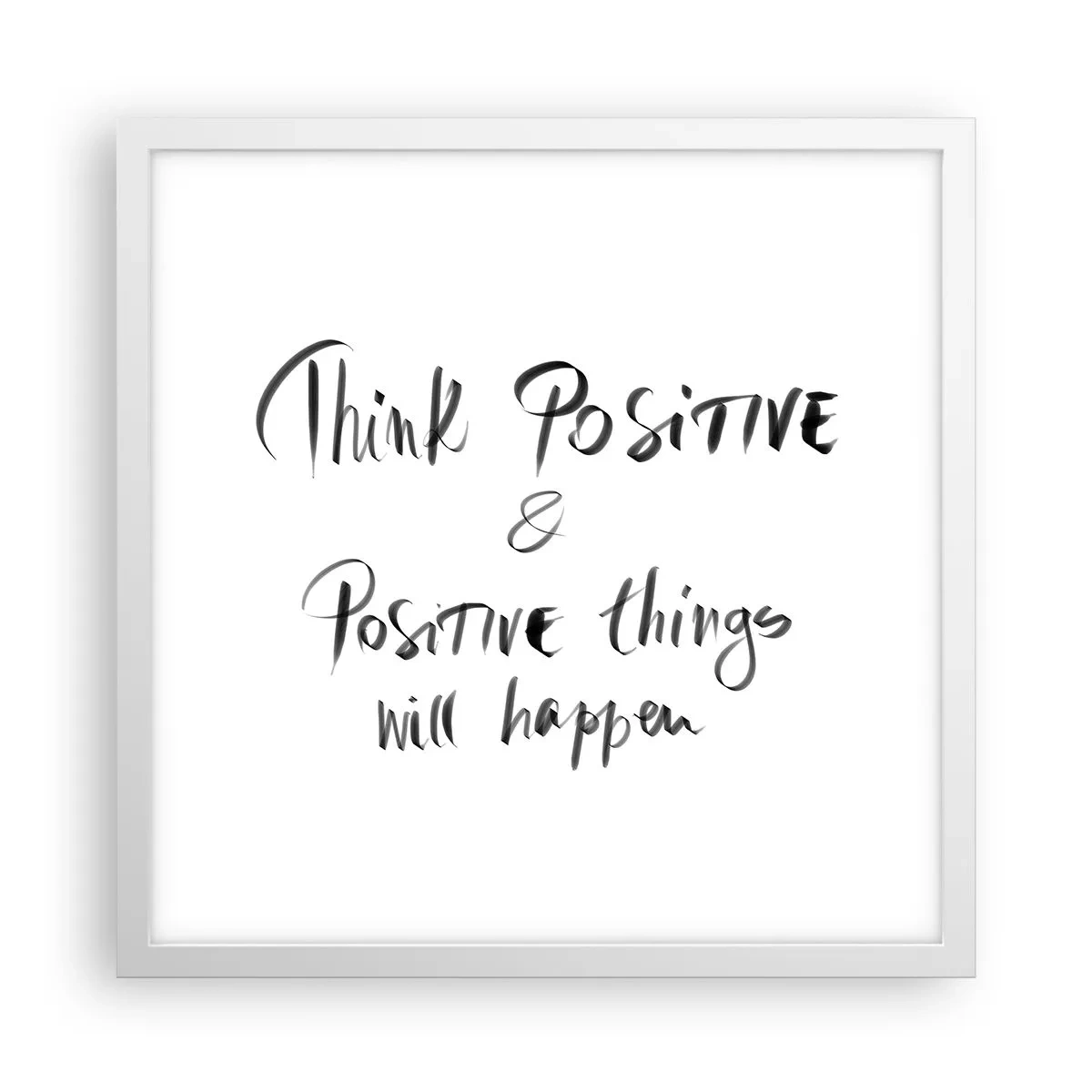 Affisch i vit ram - Hur ska man leva? - 40x40 cm