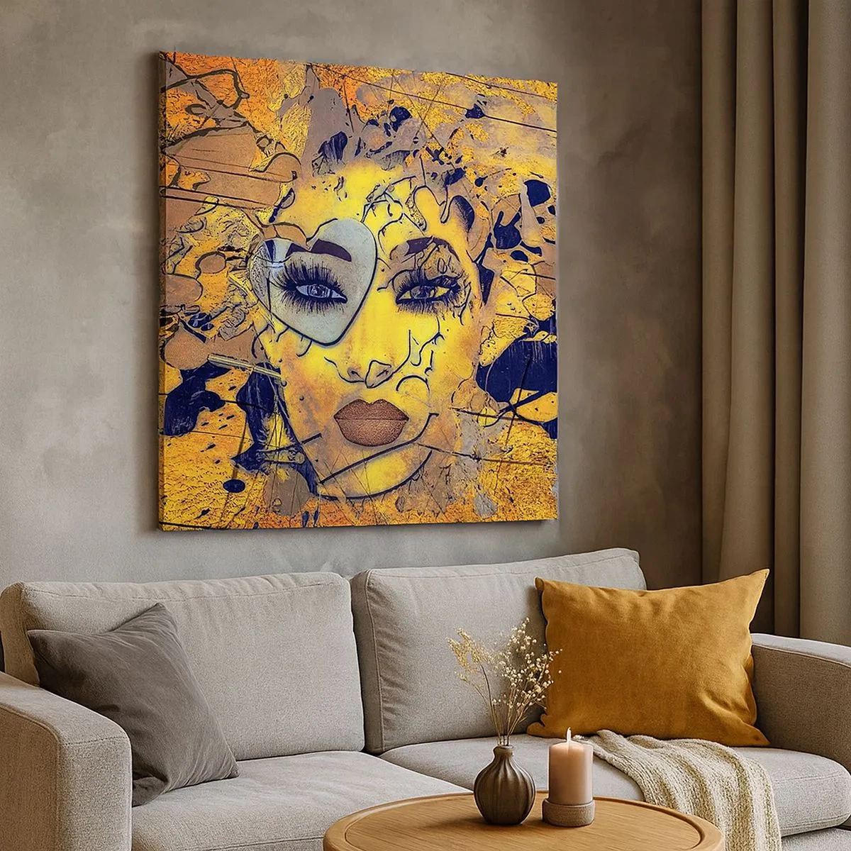 Canvastavla - Bild på duk - Solig skönhet - 30x30 cm