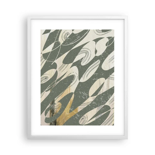 Affisch i vit ram - Rytmisk abstraktion - 40x50 cm