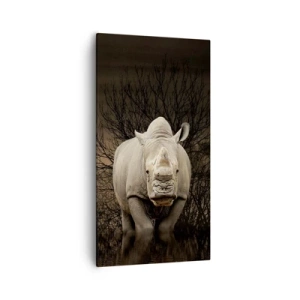 Canvastavla - Bild på duk - Vit mot naturen - 55x100 cm