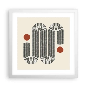Affisch i vit ram - från början till slutet - 40x40 cm