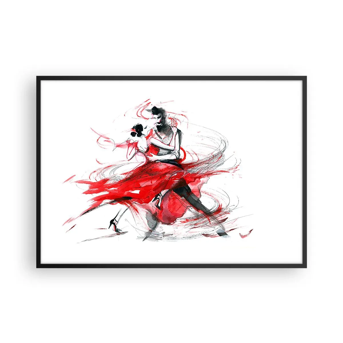 Affisch i svart ram - Tango - passionens rytm - 100x70 cm