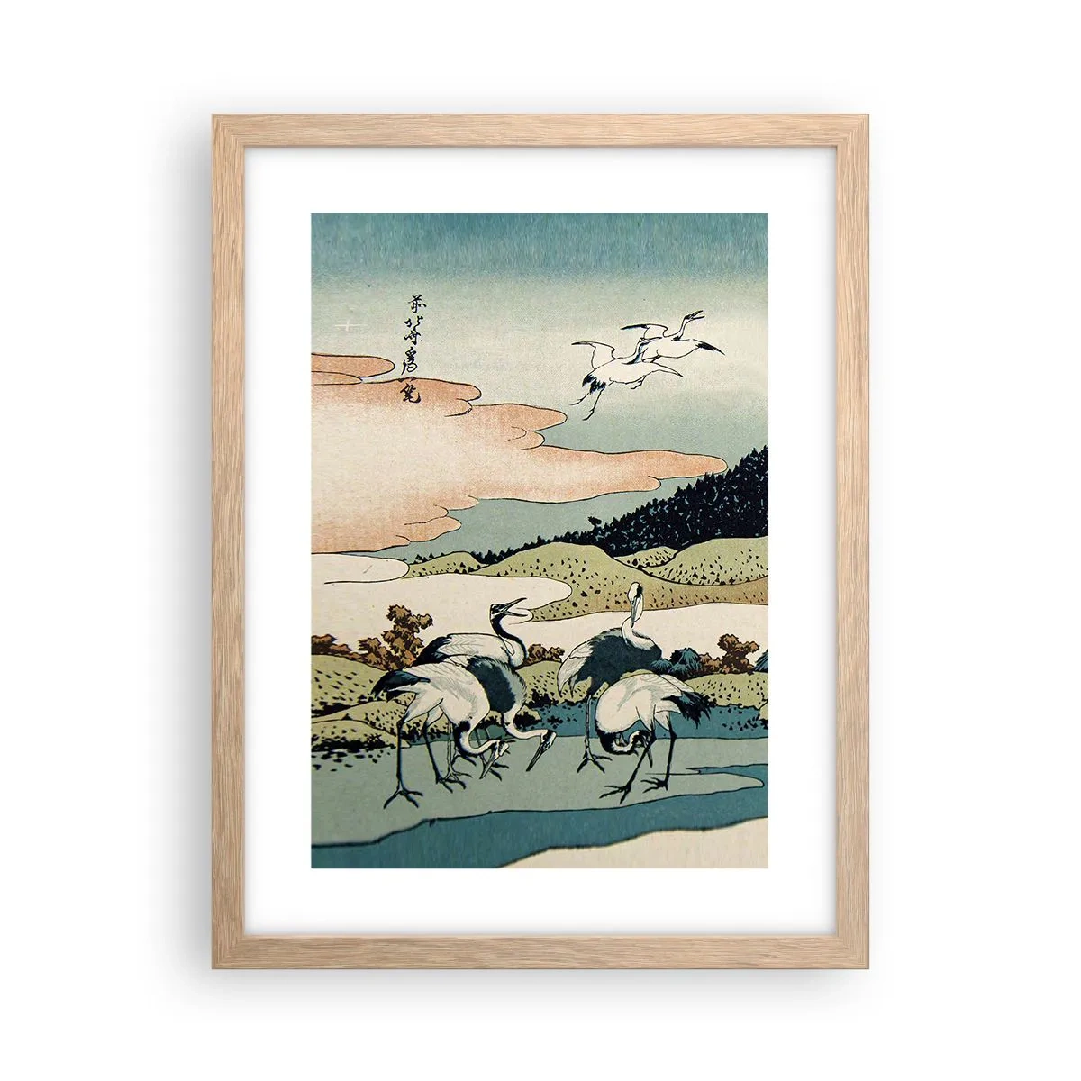 Affisch i ram av ljusek - I japansk anda - 30x40 cm